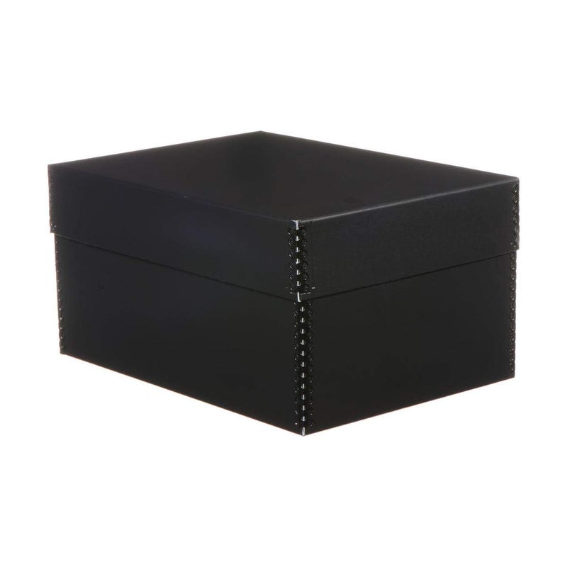 Lineco Photo Storage Box, Holds 1000 3" x 5" or 4x6 or 5x7 Pictures, Removable Lid with 12 4"x6" Photograph Envelopes, Color: Black. - Image 1